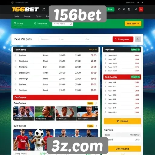 Acessibilidade e interface do site 156bet