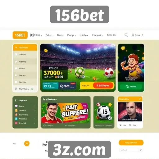 Interface do usuário do site 156bet