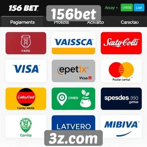 Opções de pagamento oferecidas pelo 156bet